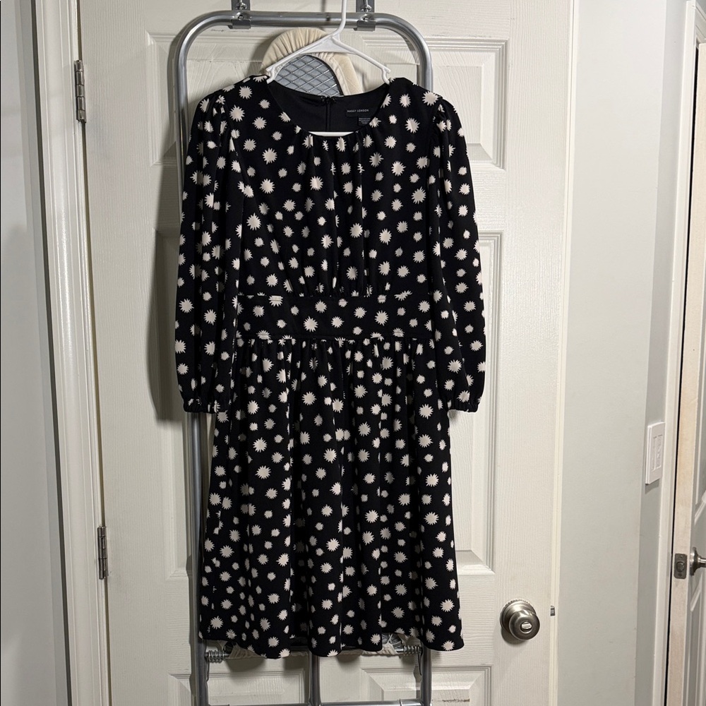 Maggy London Black and White Polka Dot Dress